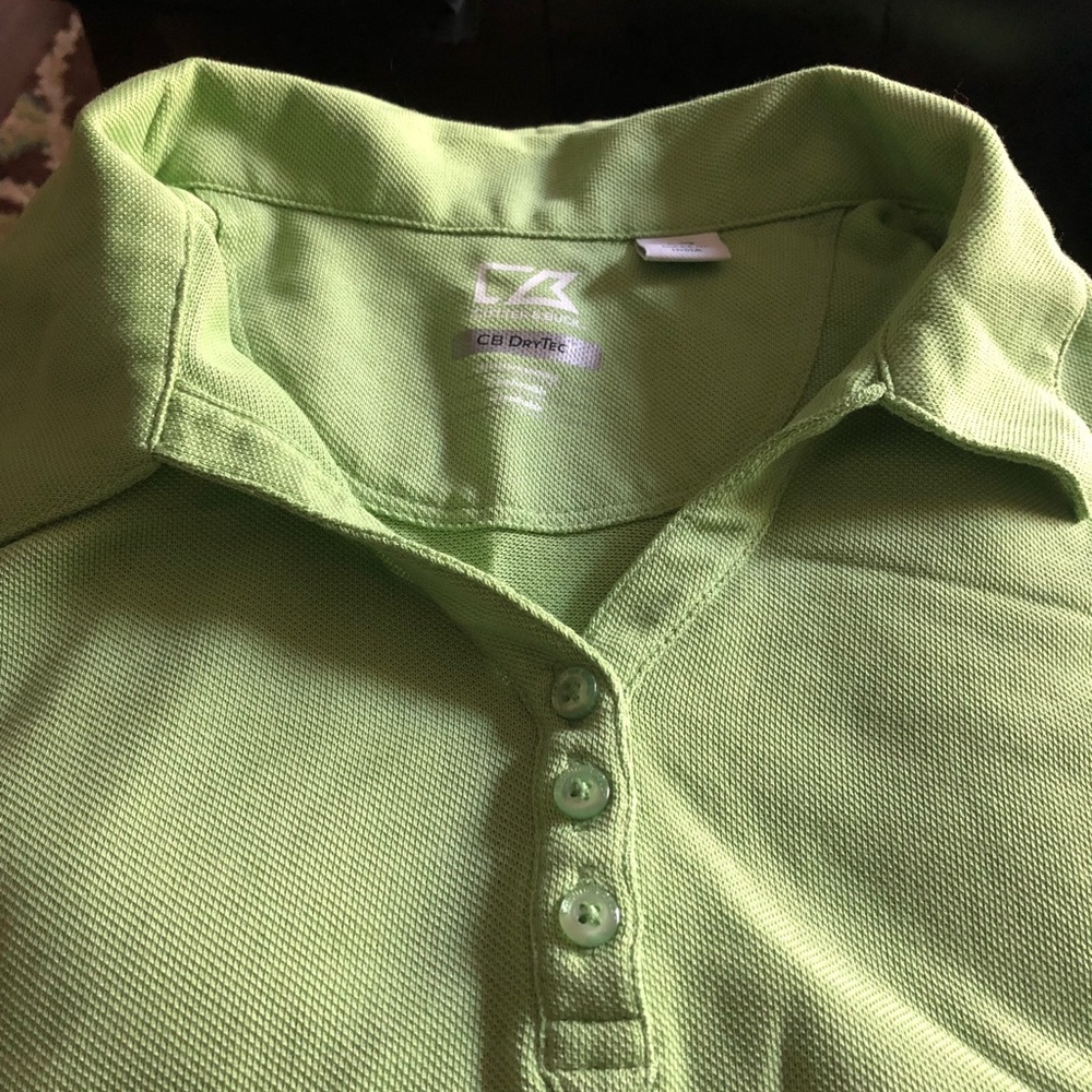 Green polo shirt